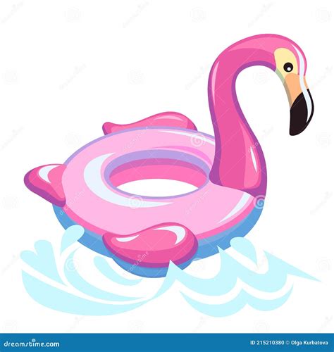 Flamingo Swimming Inflatable Beach Or Pool Rubber Toy Summer Bright