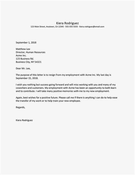 Learn How To Write A Simple Resignation Letter With This Template