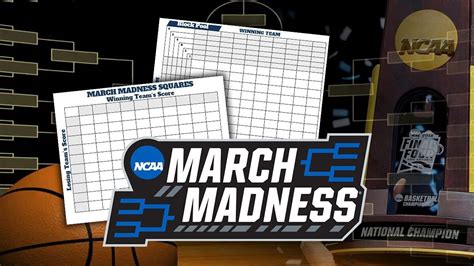 Free Printable March Madness 2023 Squares Templates
