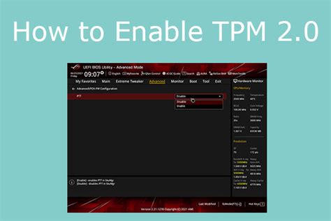 How To Enable Tpm 20 In Bios Dell Asus Lenovo Hp Etc Minitool Partition Wizard