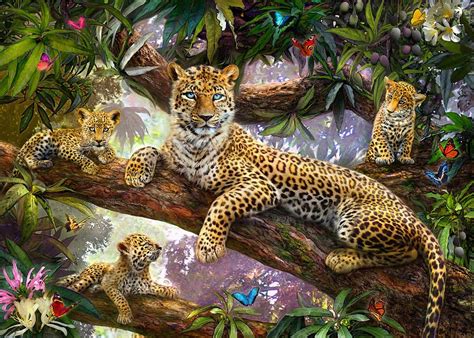 See more ideas about cat family, family tree, tree. Tree Top Leopard Family Photograph - Tree Top Leopard ...