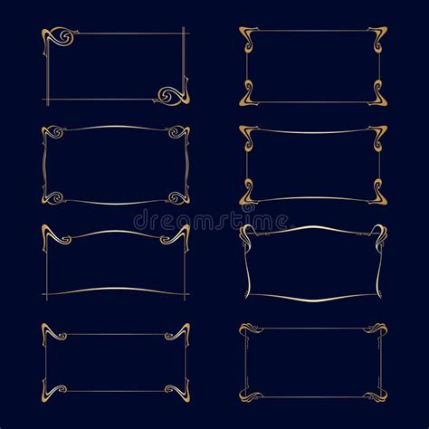 Art Nouveau Frames With Space For Text Stock Vector Illustration Of