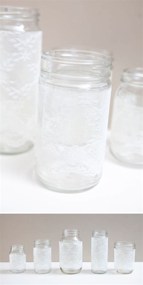 How To Make Diy Lace Covered Mason Jars