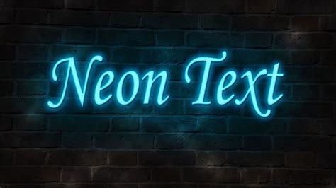 Realistic Neon Text Effect Photoshop Tutorials Neon Light Text Effect