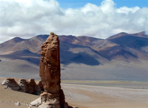 One of the eroded rock forms remaining in the Atacama 