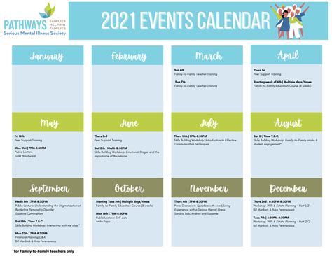 Downloadable Events Calendar Pathways Serious Mental Illness Society