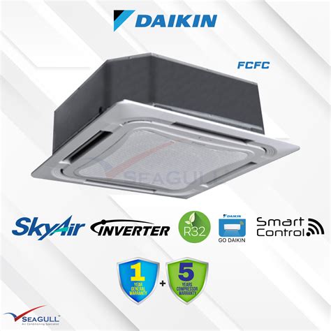 Wi Fi Daikin Ceiling Cassette SkyAir R32 Inverter FCFC85A 3 5HP