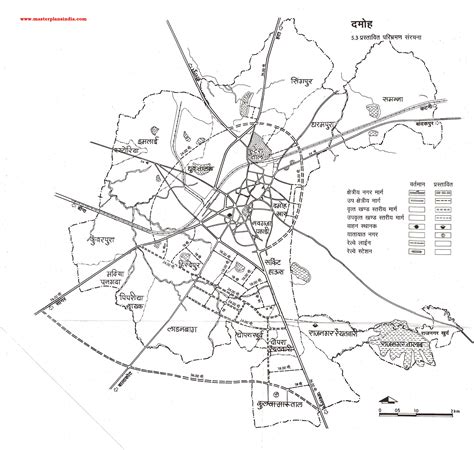 Damoh Proposed Route Map Master Plans India