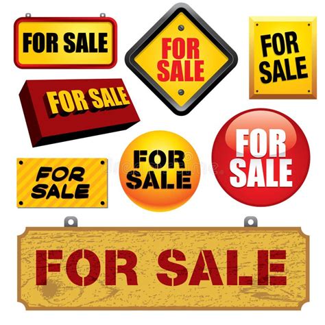 For Sale Signs Stock Vector Illustration Of Banner Poster 9319949