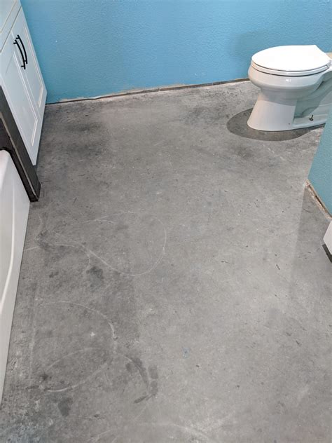 How To Make Concrete Bathroom Floor
