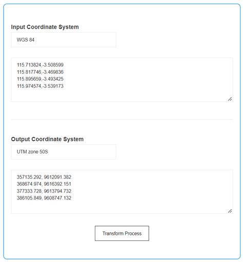 Online Coordinates Converter And Transformation Tool