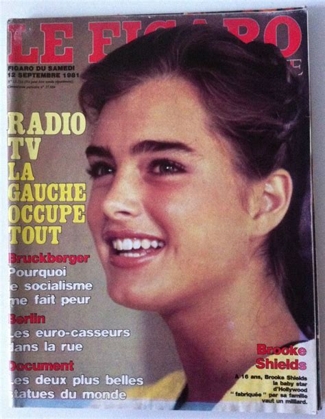Brooke Shields Covers Le Figaro Magazine France September 12 1981