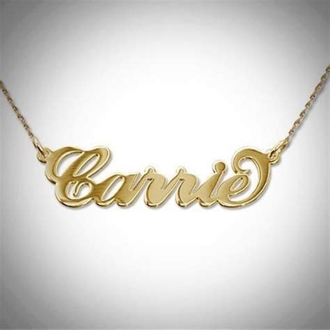 carrie bradshaw~♡ nameplate necklace name necklace gold bracelet gold necklace valentines