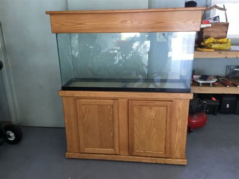 55 Gallon Aquarium With Nice Oak Stand And Canopy For Sale Capital