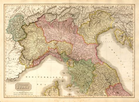 Northern Italy Barry Lawrence Ruderman Antique Maps Inc