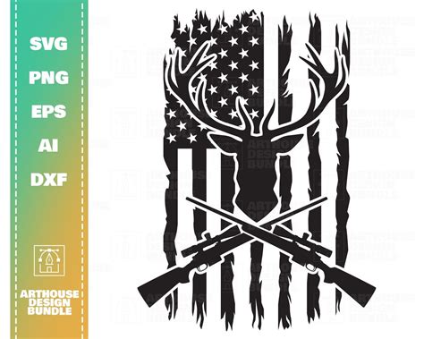 Distressed Hunting Flag Usa Flag Svg American Flag American Hunter