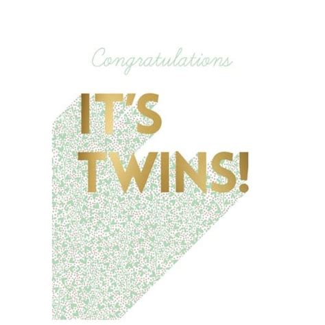 Congratulations Its Twins Baby Card Tmeie