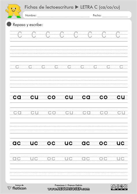 9 Fichas Lectoescritura Montessori Recursosep Letra C Cacocu Imprenta