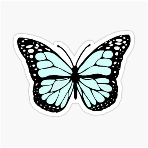 Pastel Blue Butterfly Sticker By Sydwallach Redbubble