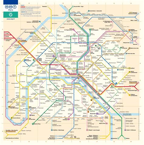 Mappa Metropolitana Di Parigi Cartina Metro Parigi