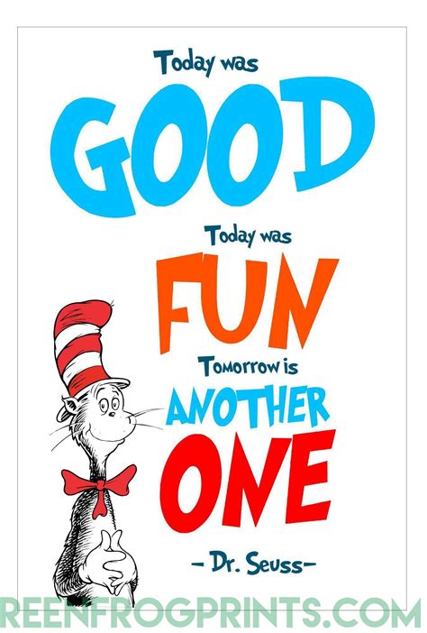 Dr Seuss Quote Poster Prints Green Frog Prints