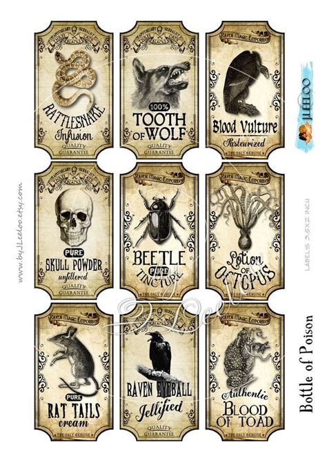 Halloween Labels Free Halloween Apothecary Labels Halloween Potions