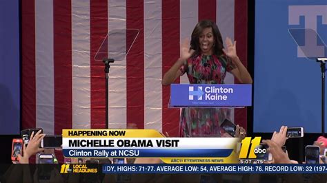 In Raleigh Michelle Obama Touts Clinton To Millennials Abc11 Raleigh