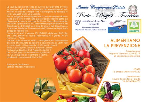 841 progetto alimentare con la fondazione s. Ponte| Scuole, prende il via il Progetto di Educazione ...