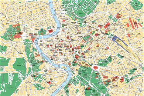 Mapa Turístico De Roma Monumentos E Passeios