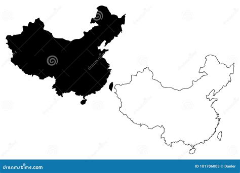 Vector del mapa de China ilustración del vector Ilustración de asia