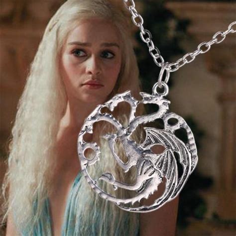 Buy Vintage Silver Game Of Thrones Daenerys Targaryen Dragon Pendant