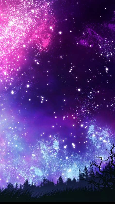 Purple Galaxy Iphone Wallpapers Top Free Purple Galaxy Iphone Backgrounds Wallpaperaccess