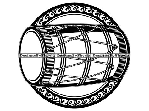 Dholak Clipart Black And White School
