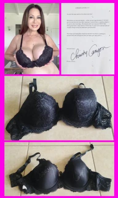 CHRISTY CANYON ADULT Film Star Signed Owned Worn Bra W Her COA Pic