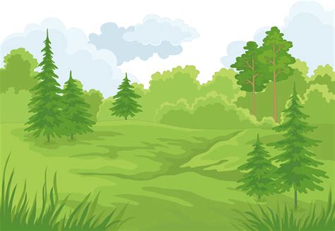 Download Clipart Forest Landscape Dibujo Bosque Infantil Png Image