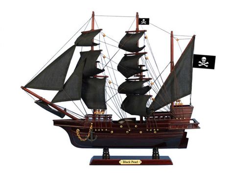 Buy Wooden Black Pearl Black Sails Pirate Ship Model 20in Model Ships