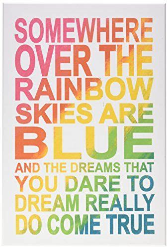 Stupell Home Dcor Somewhere Over Rainbow Ombre Typog Wall Plaque Art 10