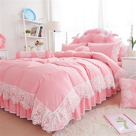 If you're shopping bedding sets for your home, then browse ease bedding online site for a large selection of bedding sets and much more. Solid Pink with White Lace Design Modern Chic Cute Girly ...