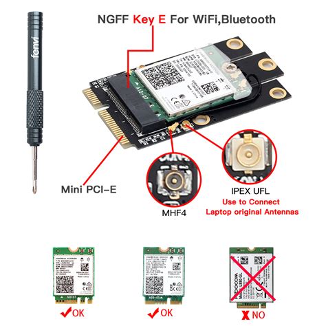 M2 Ngff Key A Ae To Pci E Adapter Wifi Converter Bt Card For Ax200ngw