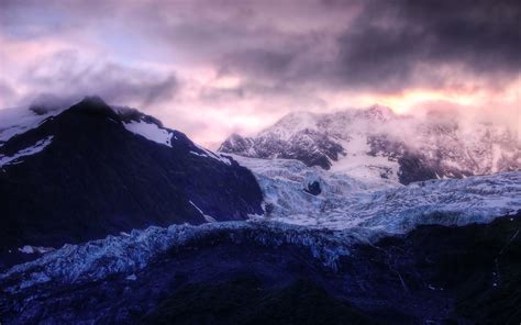 Glaciers Clouds Landscape Ice Wallpapers Hd Desktop