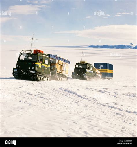 Tracked Vehicle The Antarctic Stock Photo Alamy