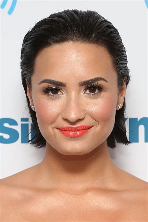 Demi Lovatos Slicked Back Strands How To Do Updos For Bobs And Short