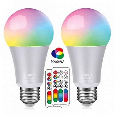 A19 10w Rgbw Color Changing Light Bulbs With Remote Control Rgbsoft