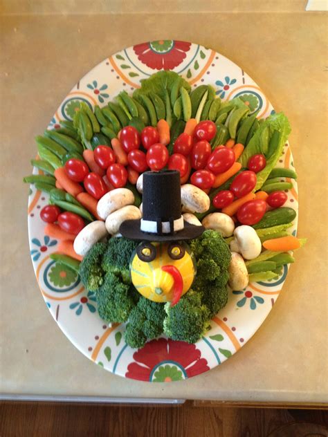 Happy Thanksgiving Veggie Platter Homemade Thanksgiving
