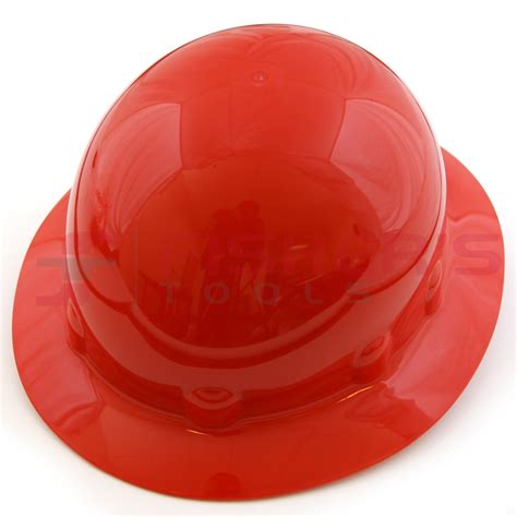 Fibre Metal E1rwred Full Brim Hard Hat With Ratchet Suspension Red
