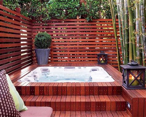 60 Stunning Backyard Privacy Fence Decoration Ideas On A Budget Hot Tub Pergola