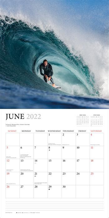 Surfing Australia 2022 Square Wall Calendar