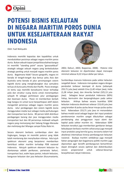 Indonesia merupakan negara maritim (katanya). (PDF) Potensi Bisnis Kelautan di Negara Maritim Poros Dunia untuk Kesejahteraan Rakyat Indonesia