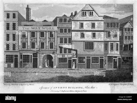 Shop Fronts In Fleet Street London Date 18th Century Stock Photo Alamy