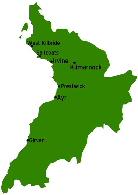 Ayrshire Scotland Map Mapsofnet